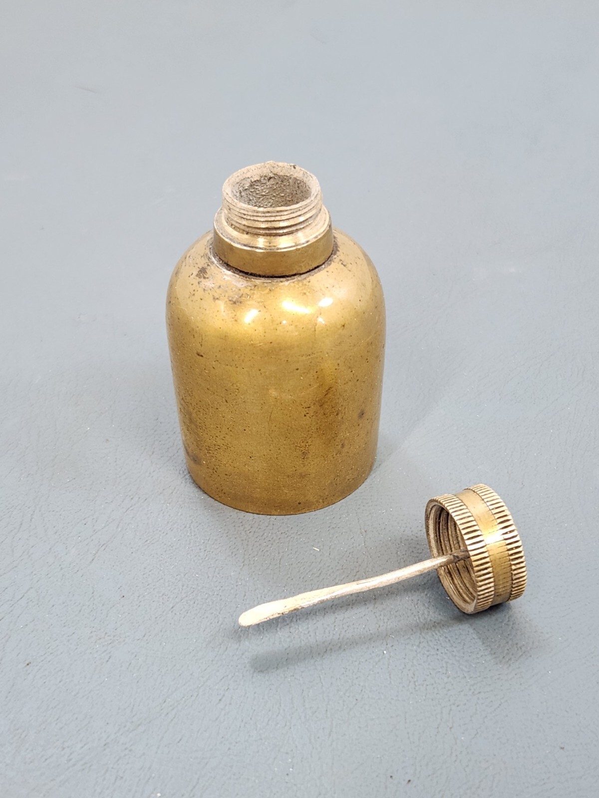 Antique Brass Gun Case Oil Bottle With Dibber Oiler Pot Oil Can eBay