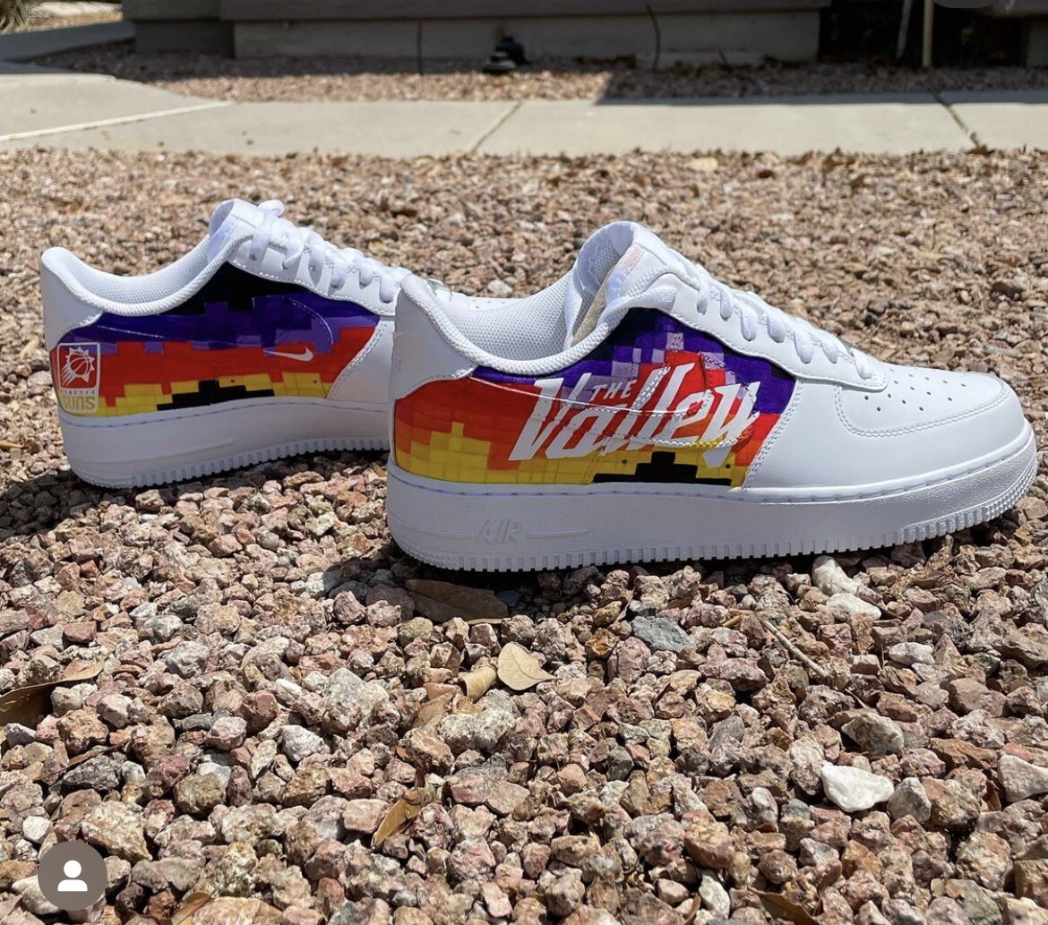 phoenix suns rally the valley custom shoes