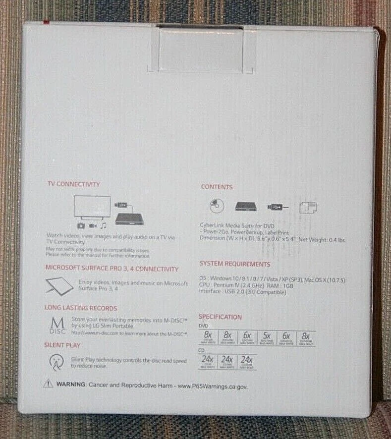 LG Ultra Slim Portable DVD Writer - Image 2 of 3