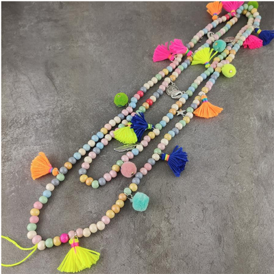 Tibet India New Ethnic Long Tassel Shell Beads Hippy Peace Necklace Tribal Boho Tibet India New Ethnic Long Tassel Shell Beads Hippy Peace Necklace Tribal Boho