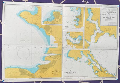 Admiralty 1426 Luka Mali Losinj & Ports Harbours On The Coast Of Istria Map Wall