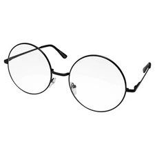 grinderPUNCH Non-Prescription Round Circle Frame Clear Lens Glasses