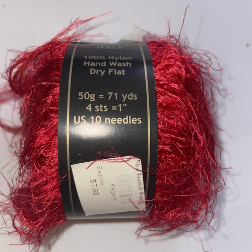Plymouth Yarn ELEGANTE - Red - 50g 71yds Made In Italy Soft Fur Yarn - Picture 4 of 4