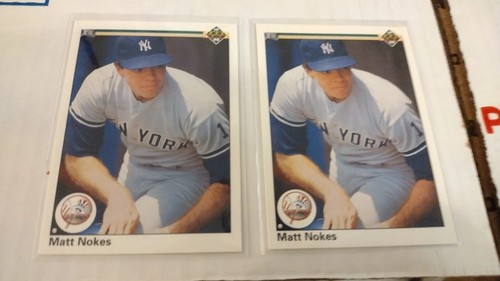 1990 Upper Deck Rare Error Variation High #744 Matt Nokes Clean "M"att Mint