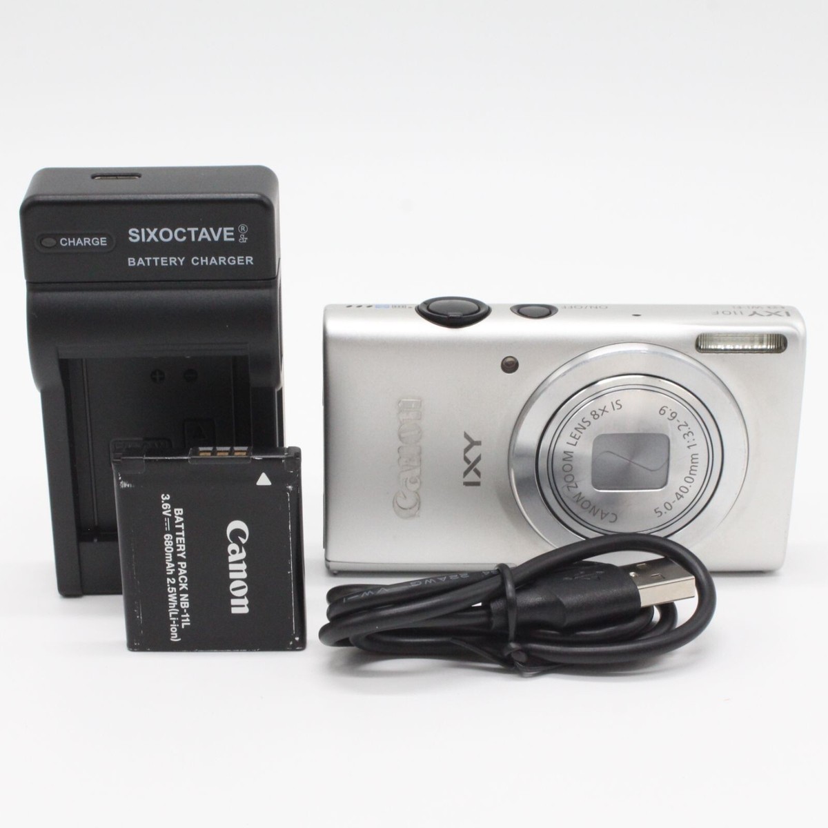 【美品】Canon IXY 110 F シルバー Canon IXY 110F 16MP Compact Digital Camera Silver w/Battery