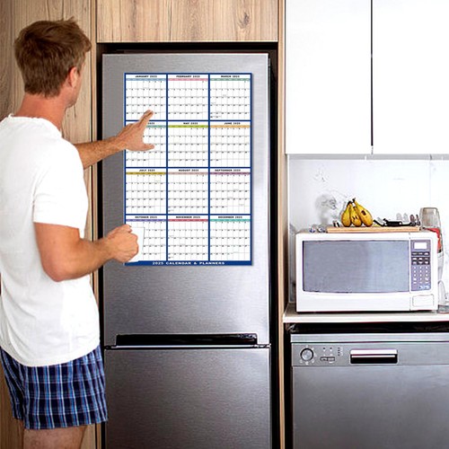 Calendario de borrado en seco 2025 borrable 2025 calendario planificador para pared 12 meses de programación - Imagen 9 de 11