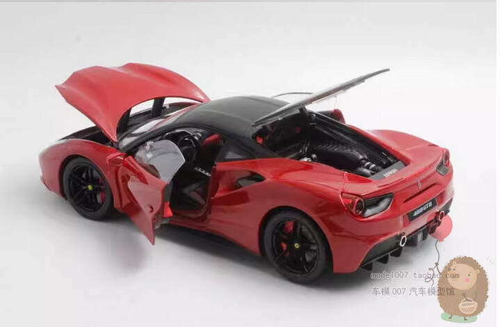 bburago 1/18 Ferrari 488 GTB Alloy Car Model Diecast Collection