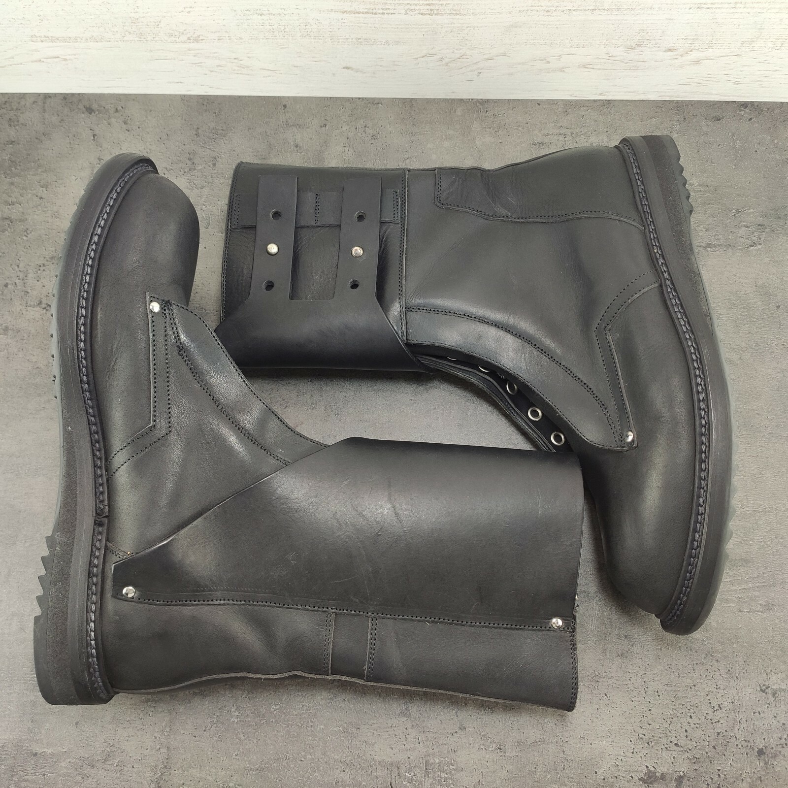 Rick Owens front centre zip boots