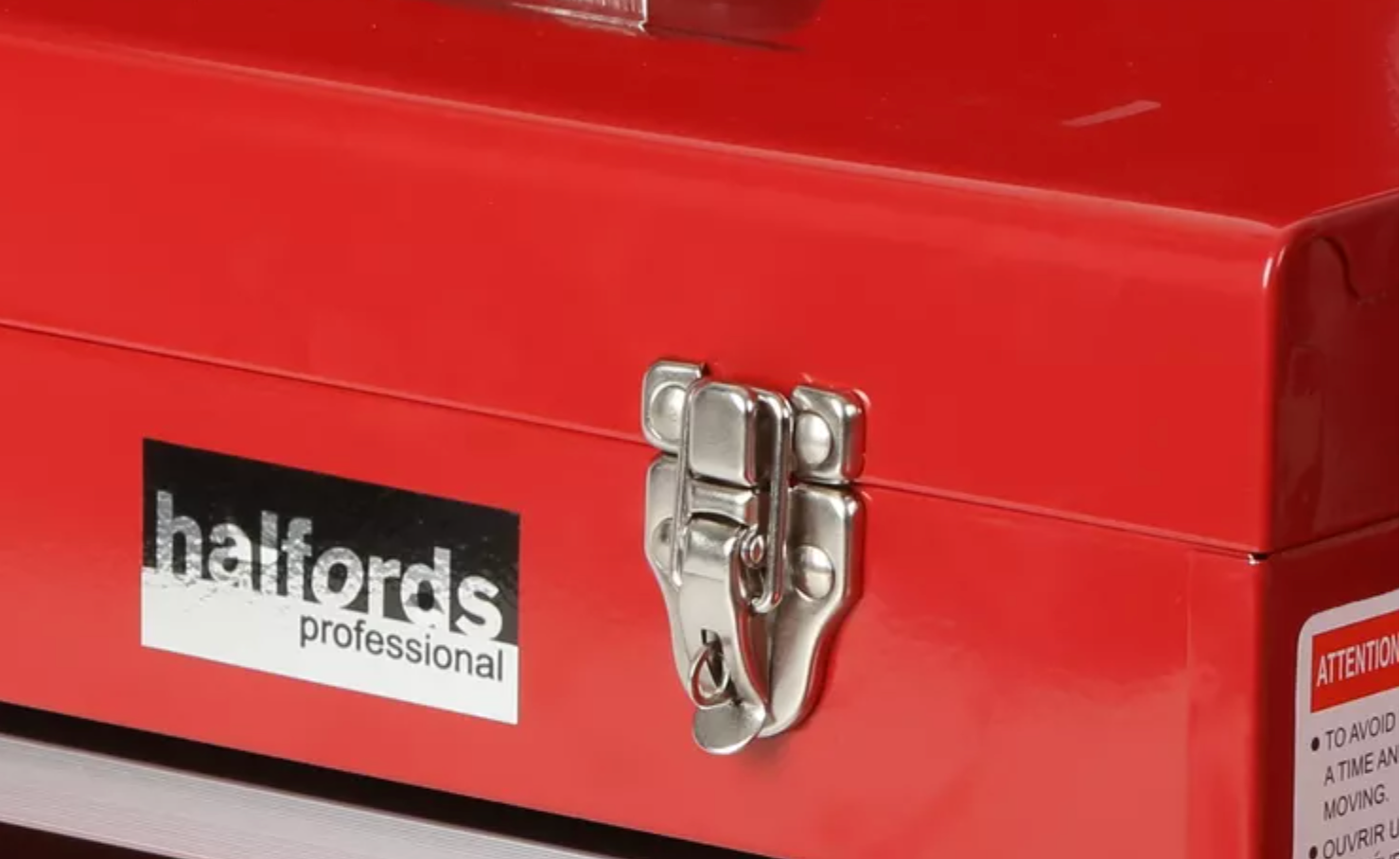 HALFORDS 3 DRAWER METAL PORTABLE TOOL CHEST / TOOL BOX eBay