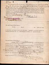 1897  Cornelius Vanderbilt II - the 2nd -  Document signed 3 Times after STROKE