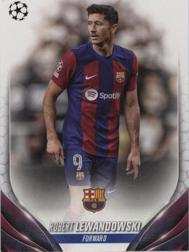 2023-24 Topps UEFA Club Competitions Robert Lewandowski Auto Blue 