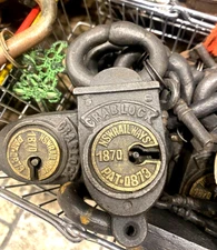 Padlock Blacksmith Crab Lock Key Set Lot Patina Collector Cast Iron