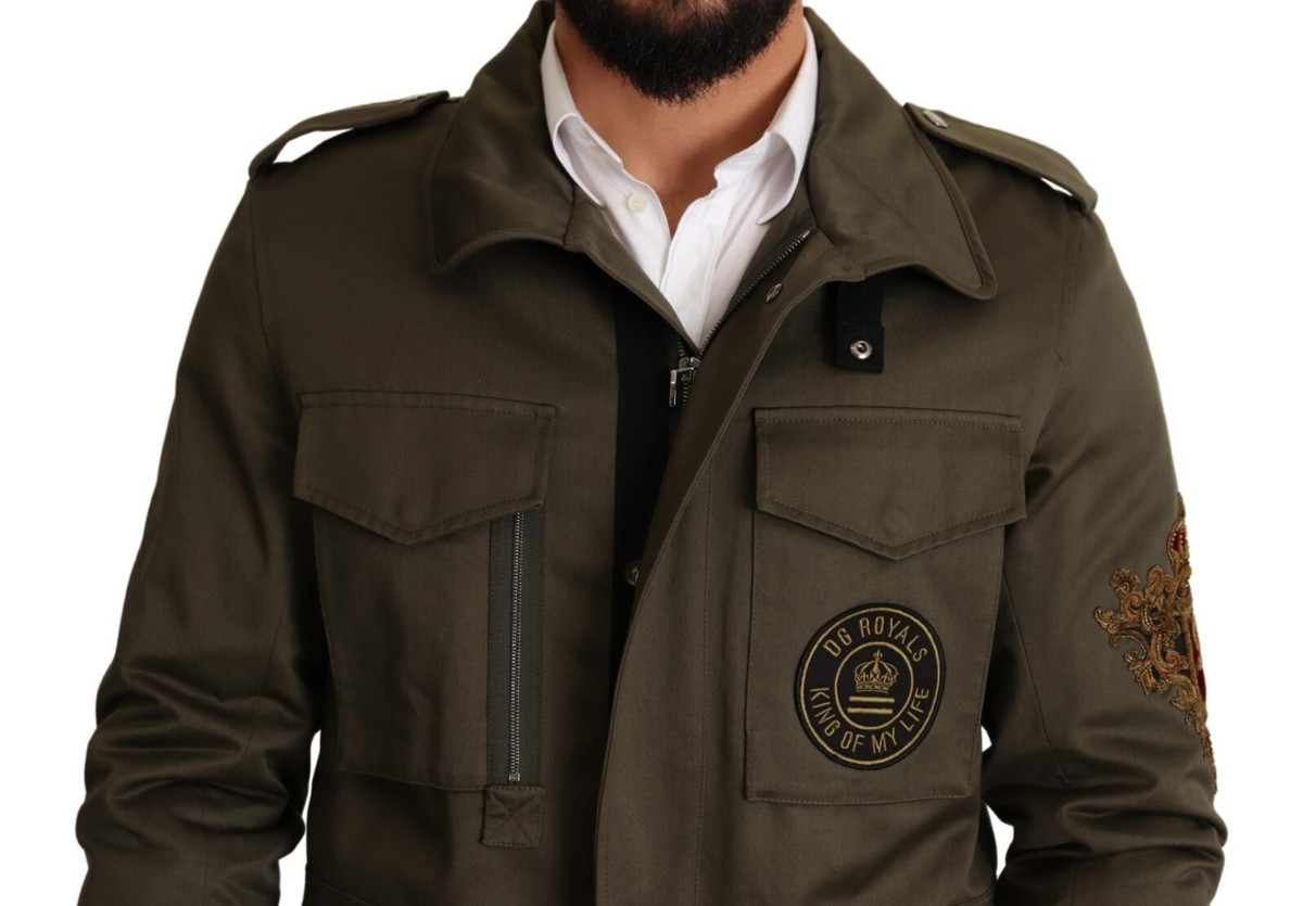 DOLCE&GABBANA ミリタリージャケット　38 カーキ DOLCE&GABBANA | Military green Men's Jacket | YOOX