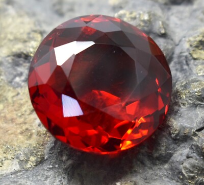 Myanmar's 94.55 CT Big XL Size Very Deep Red Ruby Round Cut Loose Gemstone