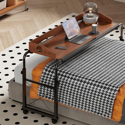 Overbed Queen Table with Wheels Adjustable Length