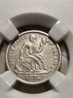 1876 Seated Liberty Dime Extremely Fine 45 PGS Graded Coin Precision Grading