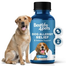 Dog Allergy Relief Immune Support, Natural Holistic Itch Relief for Dogs, Im...