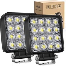 2PCS LED Work Light 48W, Flood Lamps for Truck Off-Road Vehicles ATV UTV Boat