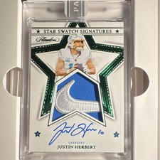 2023 Flawless Justin Herbert Star Swatch WHITE BOX 1/1 Nike Swoosh Auto Chargers