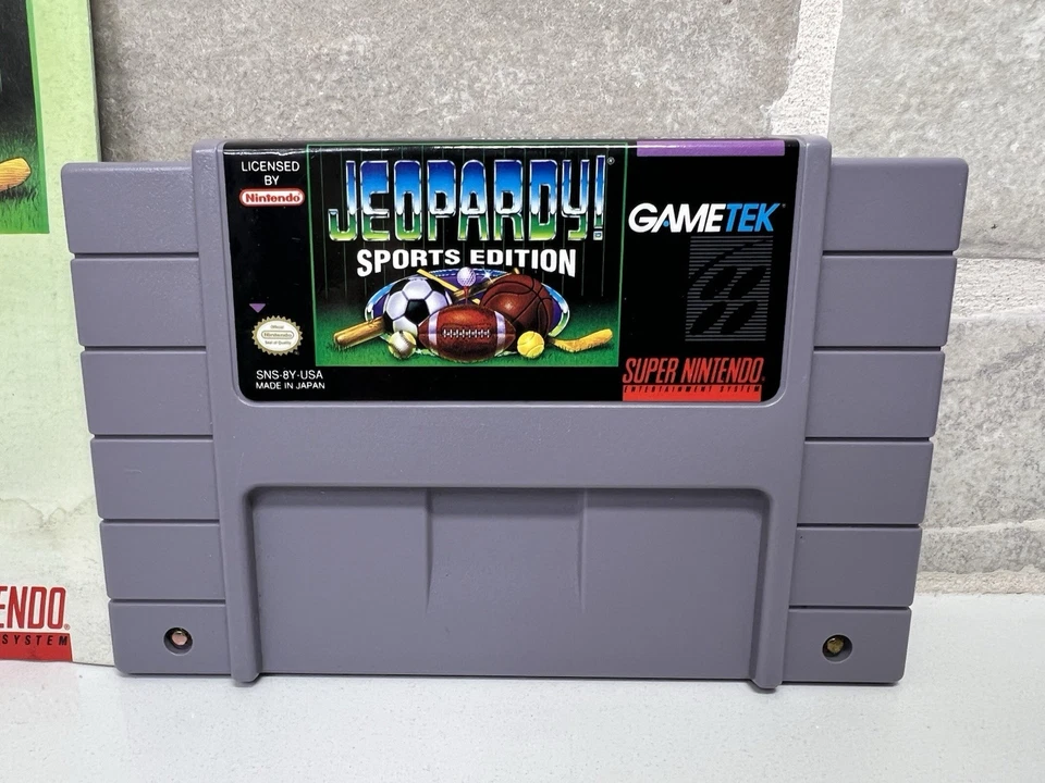 Jeopardy -- Sports Edition Super Nintendo Entertainment System, SNES w/ Manual - Image 2 of 4