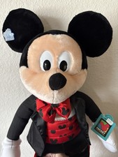 Large 27 1990 s Applause Mickey Mouse Red Black Tuxedo Plush - New With Tags