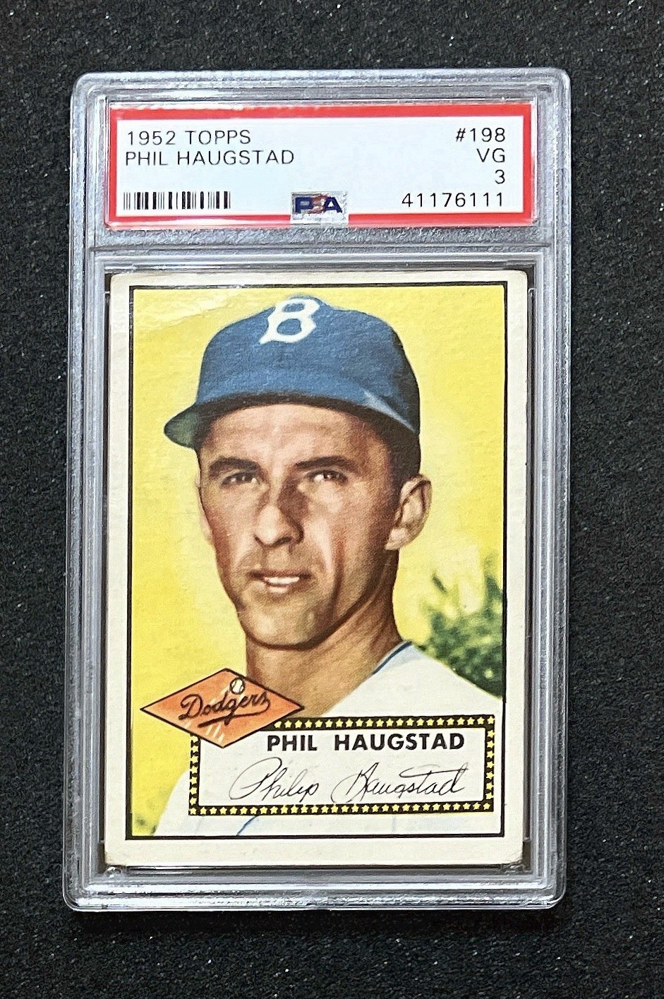 1952 Topps - #198 Phil Haugstad - PSA 3