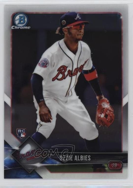 2018 Bowman Chrome Base Ozzie Albies (White Jersey) #92 k7p