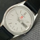 VINTAGE SEIKO EXPO 70 AUTOMATIC 7009A JAPAN MENS SILVER COLOR DIAL WATCH a2722-U