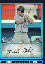 2009 Bowman Chrome Draft Prospects Refractors #BDPP51 Darrell Ceciliani RC Card