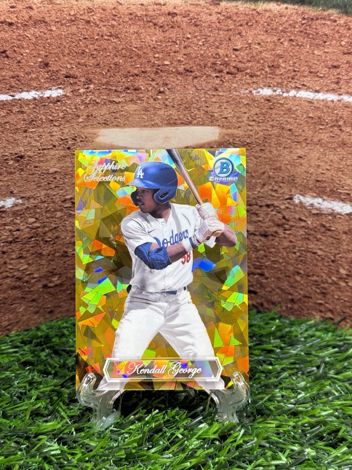 2023 Bowman Chrome Draft S/e - Sapphire Selections Kendall George Gold /50