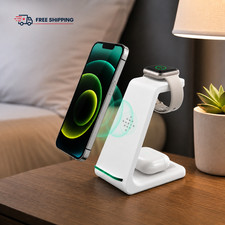 3-in-1 Wireless Charging Station for iPhone Apple Watch AirPods Fast Charger