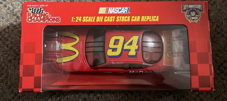 Coche dicast Bill Elliott NASCAR McDonald’s 94 50 aniversario escala 1:24 de Atlas Foto 2 de 4