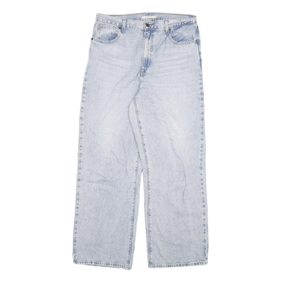LEVI'S Damen High Waisted Straight Jeans Blau Loose Straight Denim Light W32