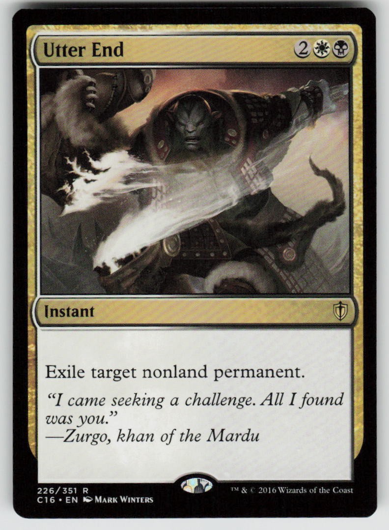 Utter End 226 Rare Commander 2016 Magic: The Gathering Near Mint