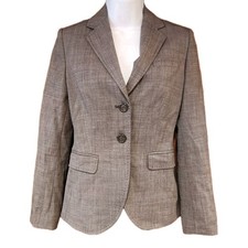 NWT Banana Republic Gray Suite Blazer Jacket With Stitch Design Sz 0