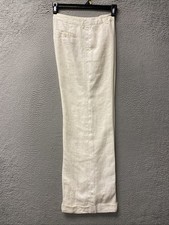 Lauren Ralph Lauren Womens Wide Leg Linen White Pants Size-4 / 161-33