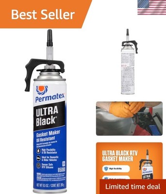 85080 Ultra Black Maximum Oil Resistance RTV Silicone Gasket Maker, 9.5 oz. P...