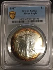 1987 $1 PCGS MS67 Silver Eagle (Toned) .999 Silver 1 OZT