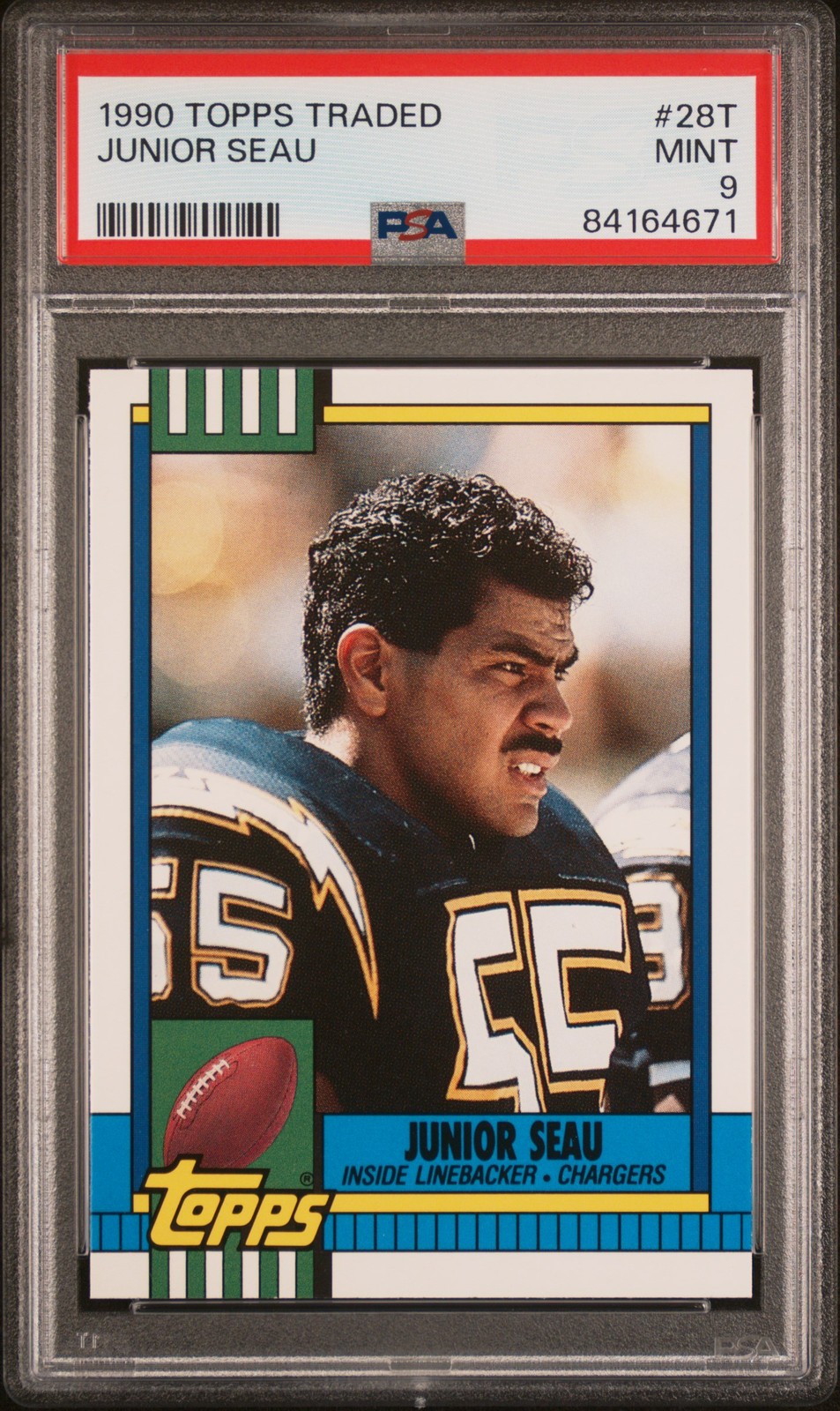 1990 TOPPS TRADED #28T JUNIOR SEAU PSA 9