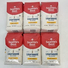 Seattles Best Lighthouse Blend Light Roast Whole Bean Coffee 6 pack Old Stock