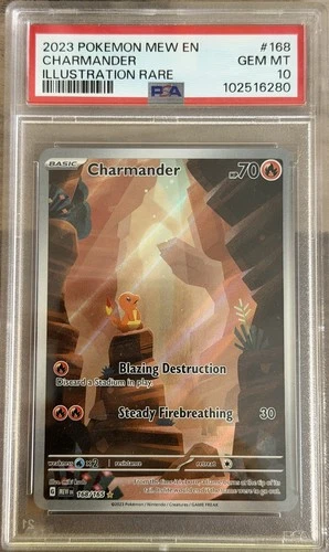 Charmander Sv: Scarlet & Violet 151 Illustration Rare Holo 168/165 PSA 10