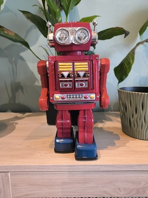 VINTAGE ALTER ROTATE O MATIC SUPER ASTRONAUT ROBOTER KUNSTSTOFFSPIELZEUG JAPA...