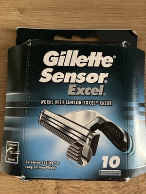 10er Pack Gillette Sensor Excel Klingen Rasierklingen Neu OVP Rasierer