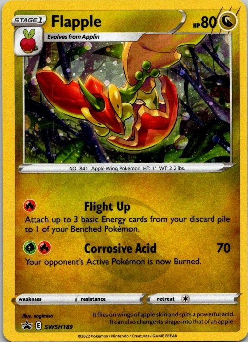 Flapple SWSH189 Sword & Shield Black Star Promos Promo LP Pokemon TCG
