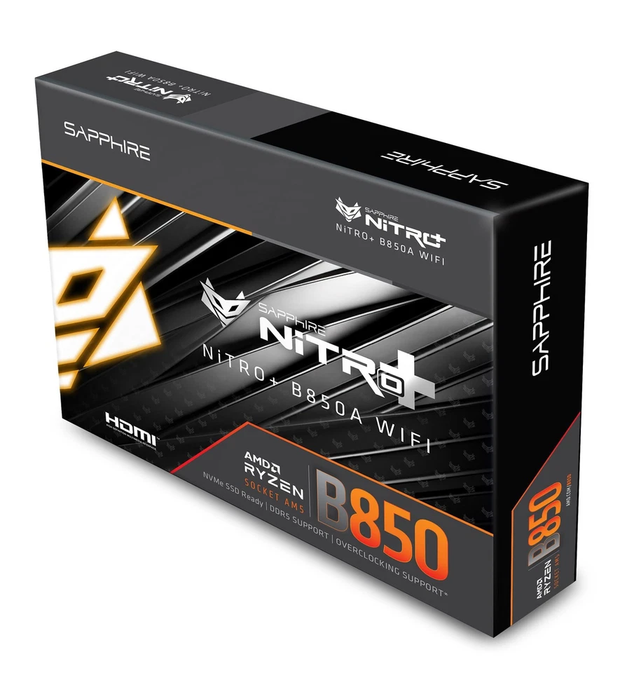 SAPPHIRE NITRO+ B850A WIFI ATX Mainboard DP/HDMI/M.2 - Bild 2 von 4