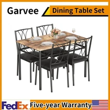 😸📶NEW 5-Piece Dining Table Set for Small Space Kitchen Table Set for 4 Retro B