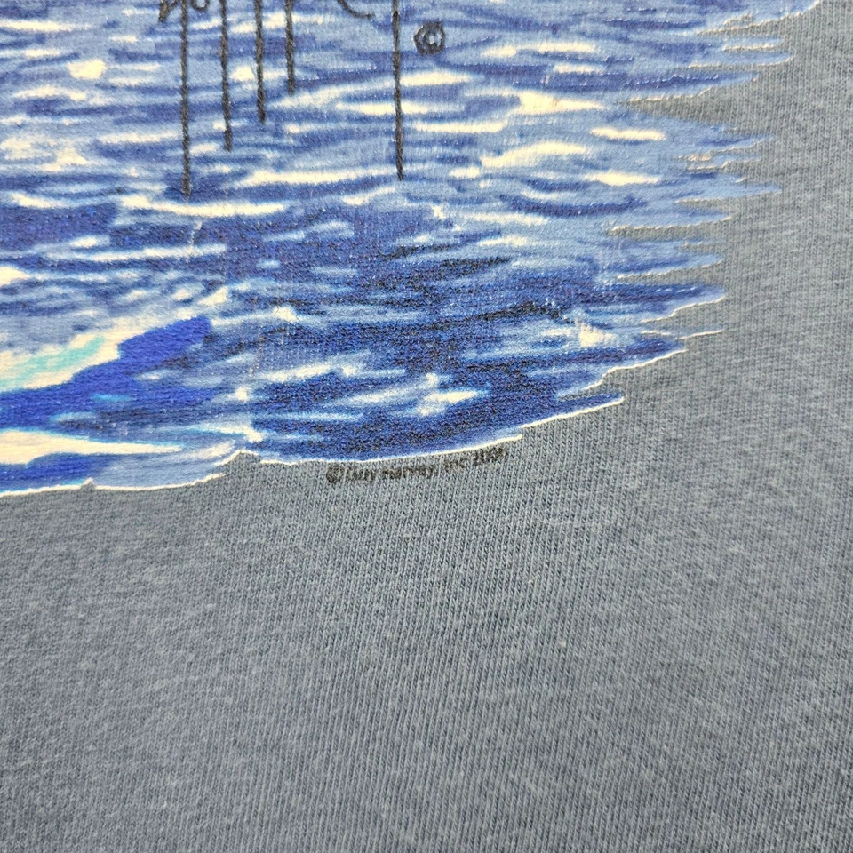 Camiseta Guy Harvey Para Hombre XL Azul Bolsillo Pesca Marlín Gráfico Estampado Informal 2006 Foto 3 de 4