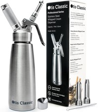 304 Stainless Steel Whipped Cream Dispenser, 500ml w/ 3 Decorating Nozzles - ...