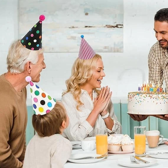 33 Pcs Party Hats, Party Hats for Kids, Adults Birthday Hat Birthday Cone - Image 2 of 4