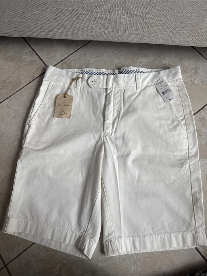 Bermuda Brooks Brother Hombre Blanca Corta W32